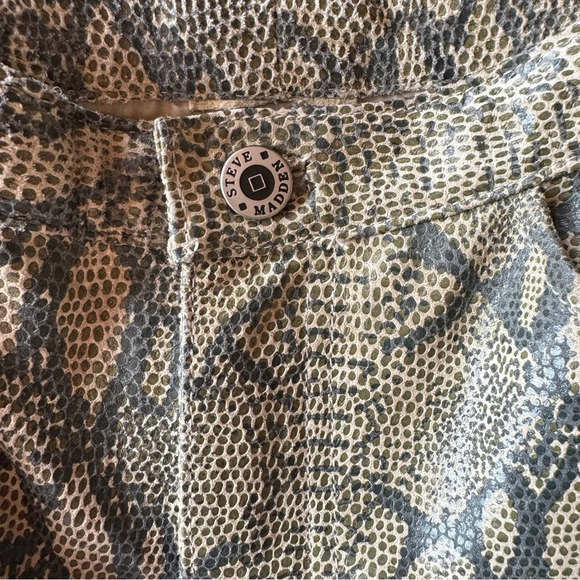 Steve Madden INSANE Vintage 1990s Y2K Snakeskin Leather Bootcut Pants K - Picture 6 of 6
